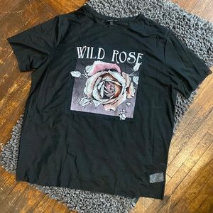 Express Sheer Mesh Graphic Top